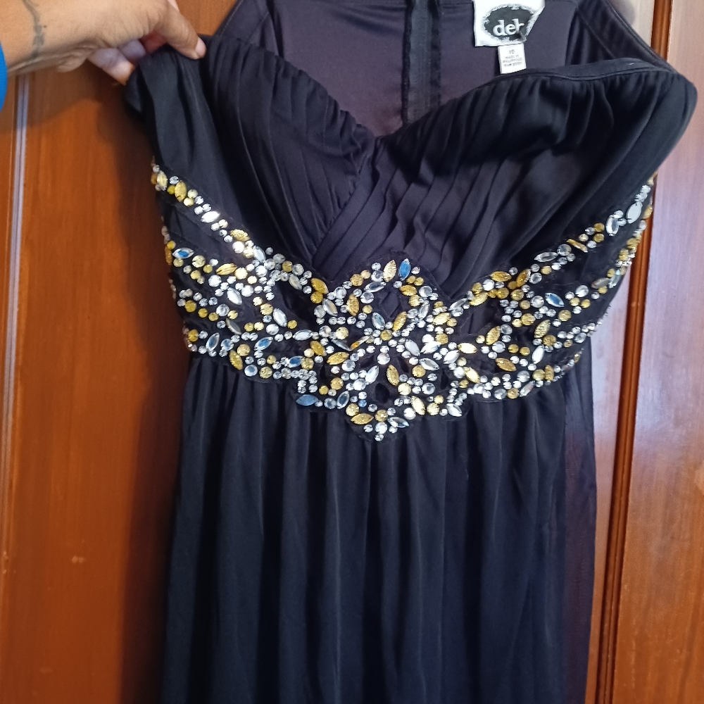 Black Rhinestone Dress